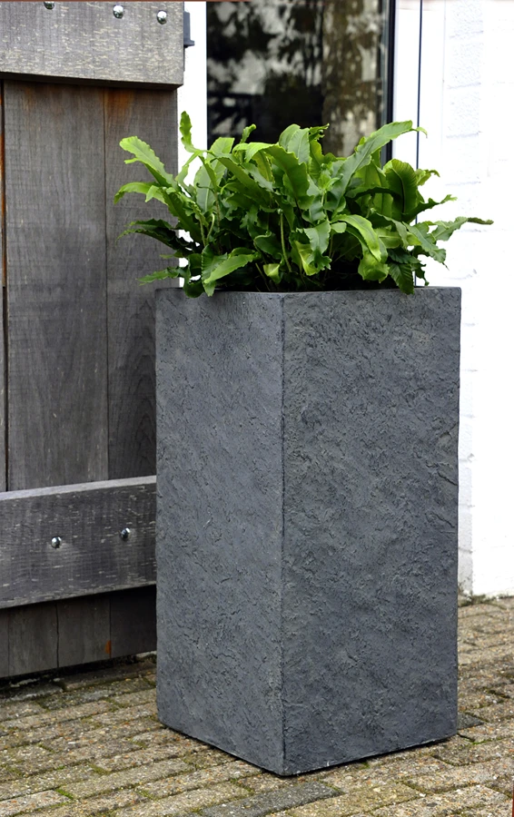 Plantenbak Arizona Cubihi - L33 X B33 X H70cm - Donkergrijs - Afbeelding 3