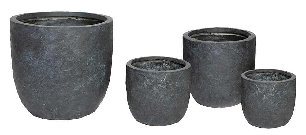 Bloempot Arizona Egg - D32 X H31cm - Donkergrijs - Afbeelding 2