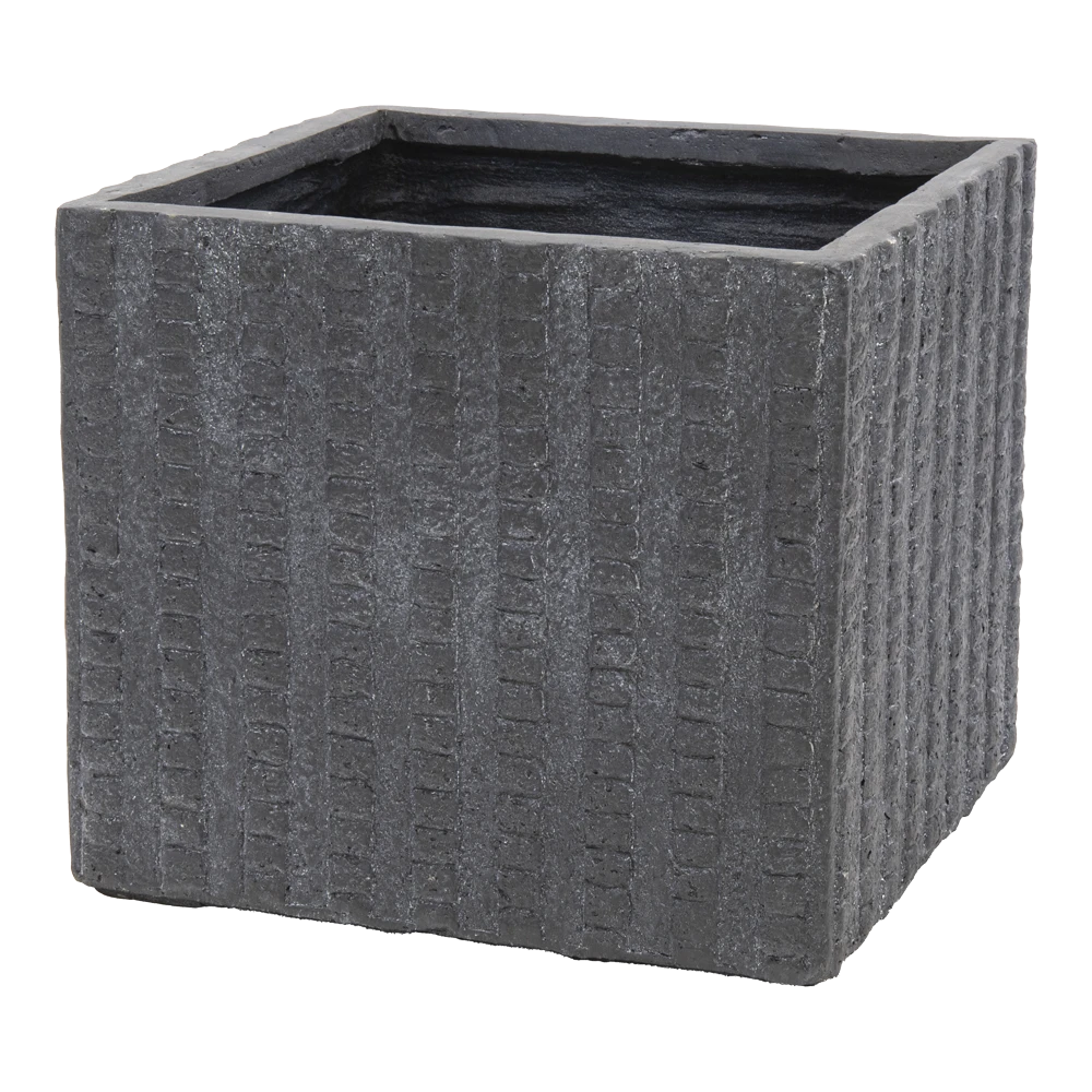 Plantenbak Arkansas Cubi - L27 X B27 X H28cm - Donkergrijs