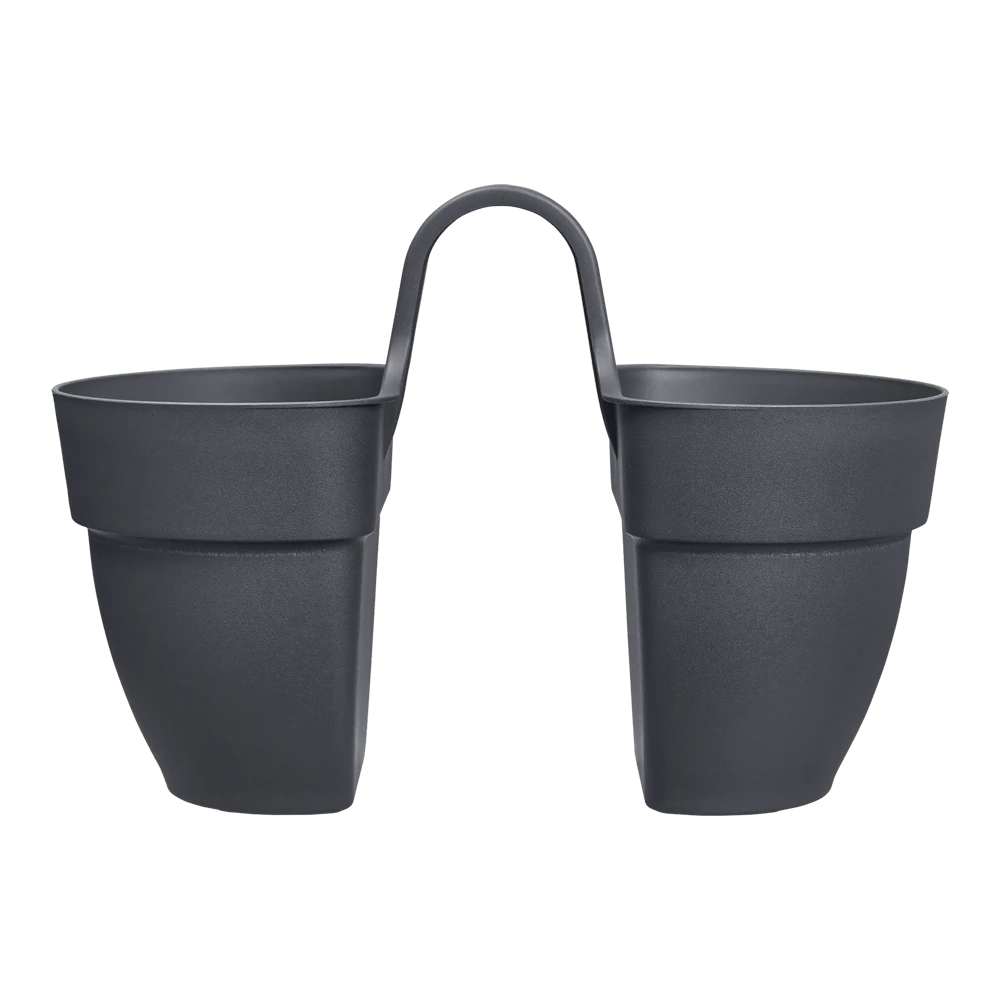Elho Balkonbak Vibia Campana Twin 21cm - Antraciet - Afbeelding 2