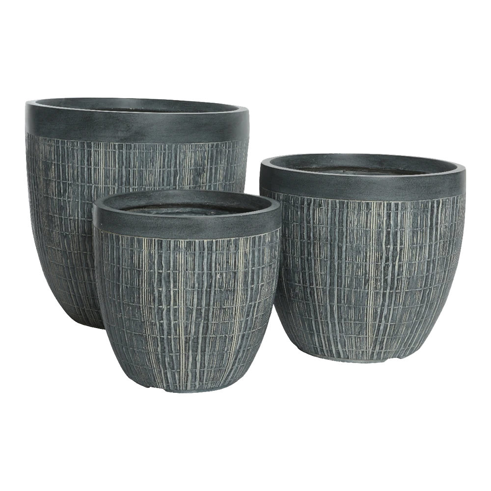 Bloempot Bryan - D44 X H43cm - Grijs - Afbeelding 2