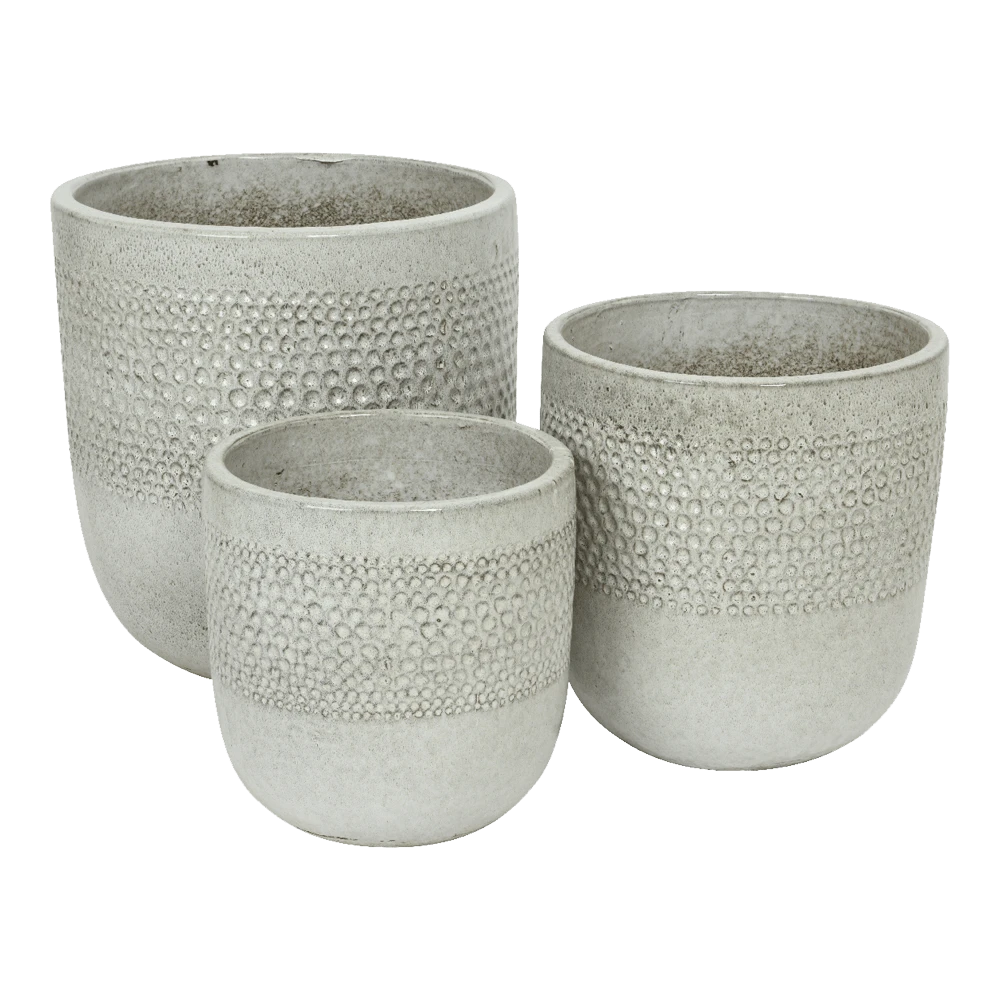 Bloempot Collin - D48 X H50cm - Wit - Afbeelding 2