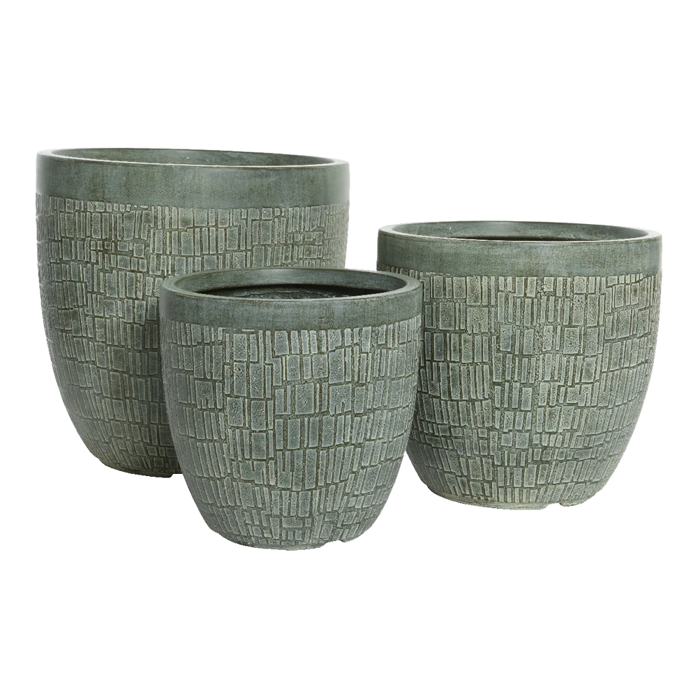 Bloempot Dean - D31 X H31cm - Groen - Afbeelding 2