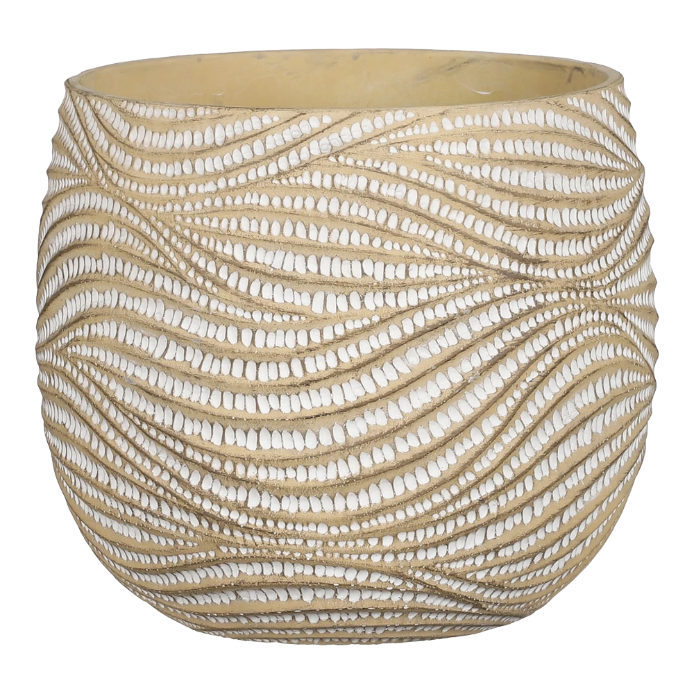 Bloempot Hendrick - D21,5 X H19cm - Creme