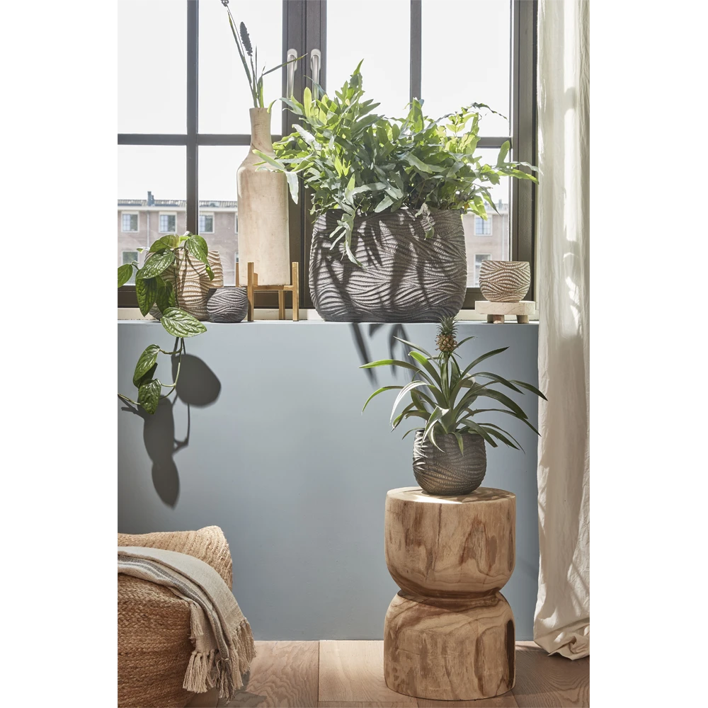 Bloempot Hendrick - D21,5 X H19cm - Creme - Afbeelding 2