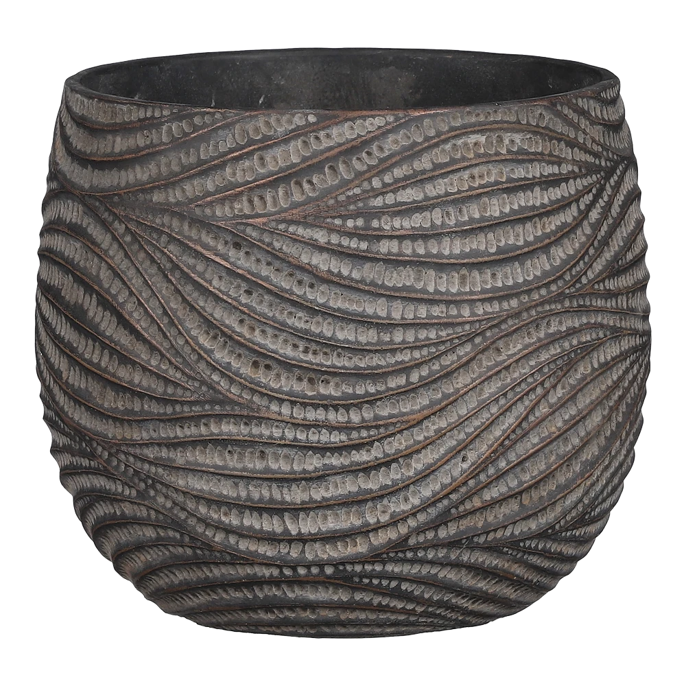 Bloempot Hendrick - D23,5 X H20cm - Bruin
