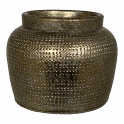 Bloempot Marrakesh - D24 X H21cm - Zilver Goud