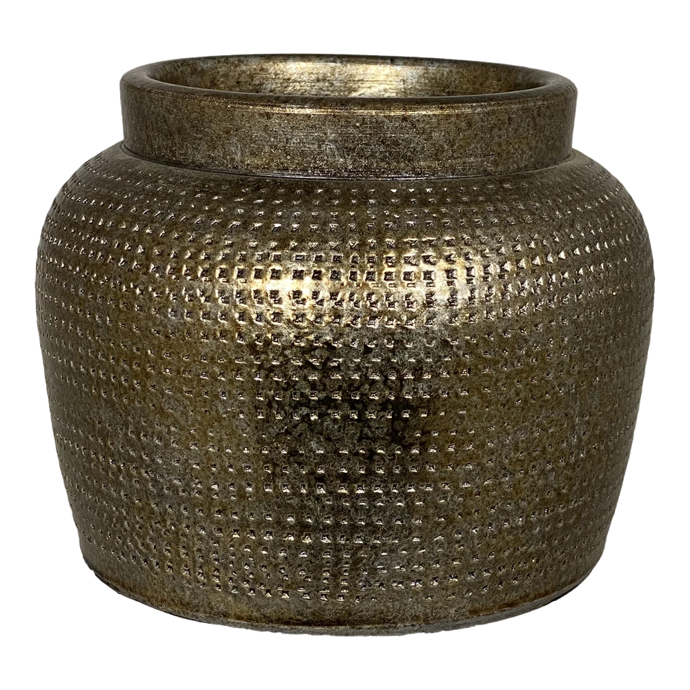 Bloempot Marrakesh - D24 X H21cm - Zilver Goud