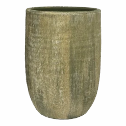 Bloempot Miami Hoog - D26 X H40cm - Groen Cement