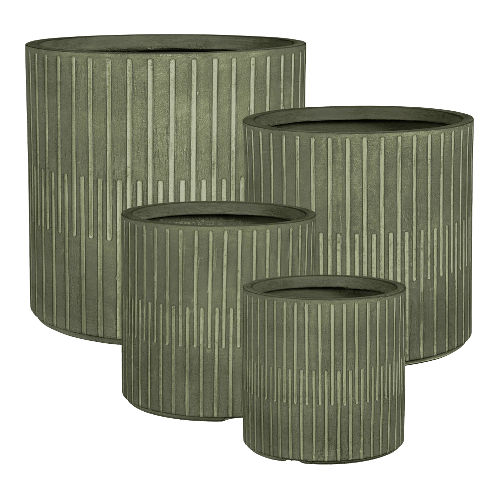 Bloempot Oslo - D26 X H26,5cm - Groen - Afbeelding 2