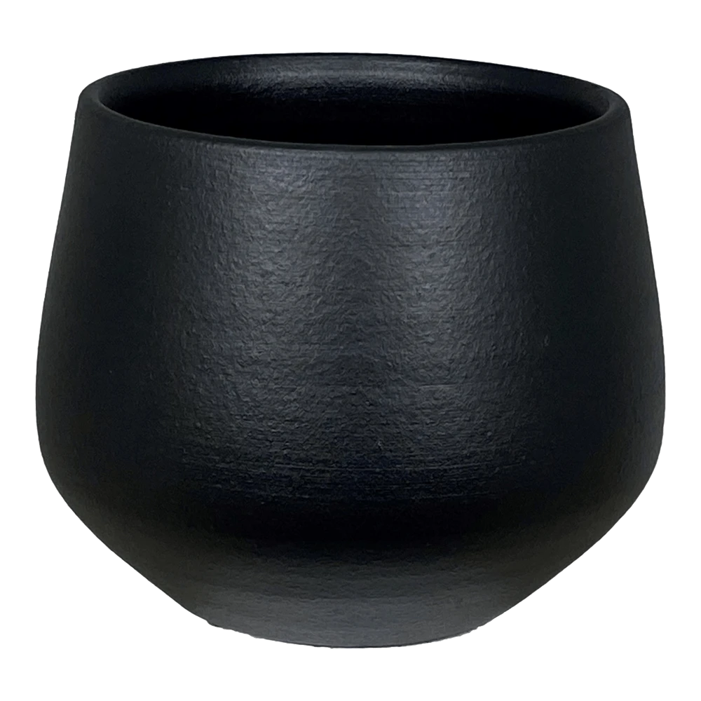 Bloempot Petra - D23 X H20cm - Mat Zwart