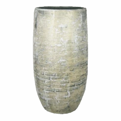 Bloempot Steef Hoog - D29 X H60cm - Creme Groen