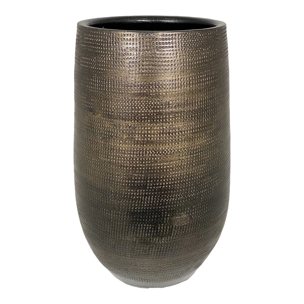Bloempot Tokio Hoog - D25 X H50cm - Goud
