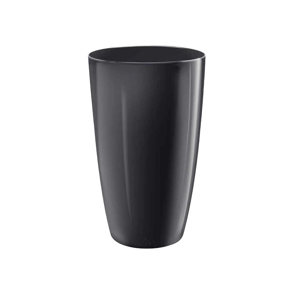 Bloempot Elho Brussels Diamond Rond Hoog 32cm - Metallic Zwart