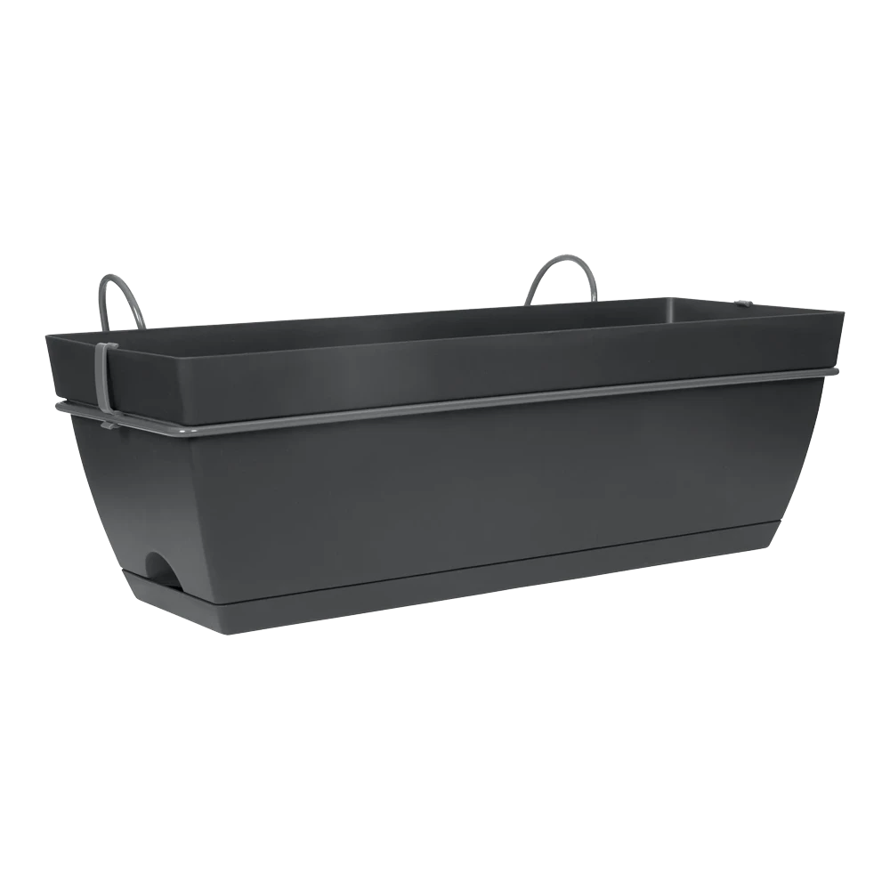 Balkonbak Easyday Smile - 50 X 18 X 17cm - Zwart