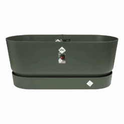 Bloembak Elho Greenville Terrace 80cm - Met Wielen - Bladgroen