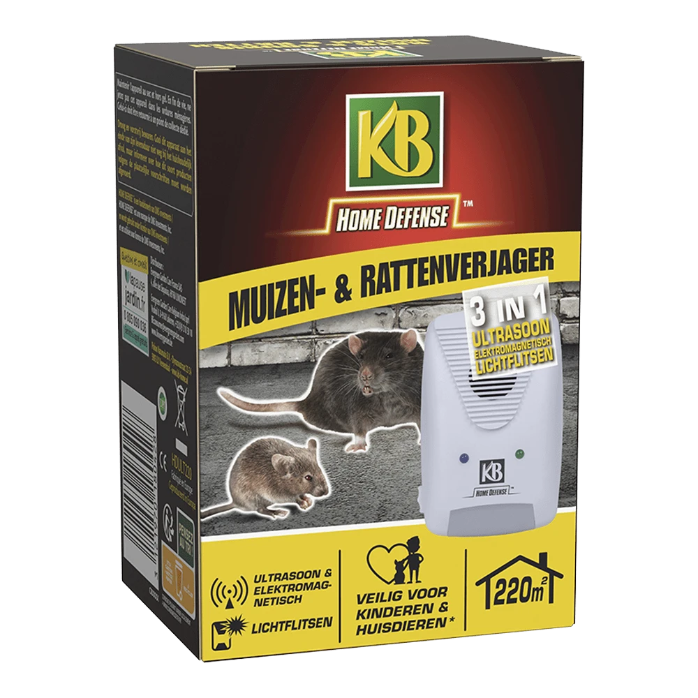 KB Muizenverjager En Rattenverjager 3-in-1 220mu00b2 - Insecten En Ongedierte