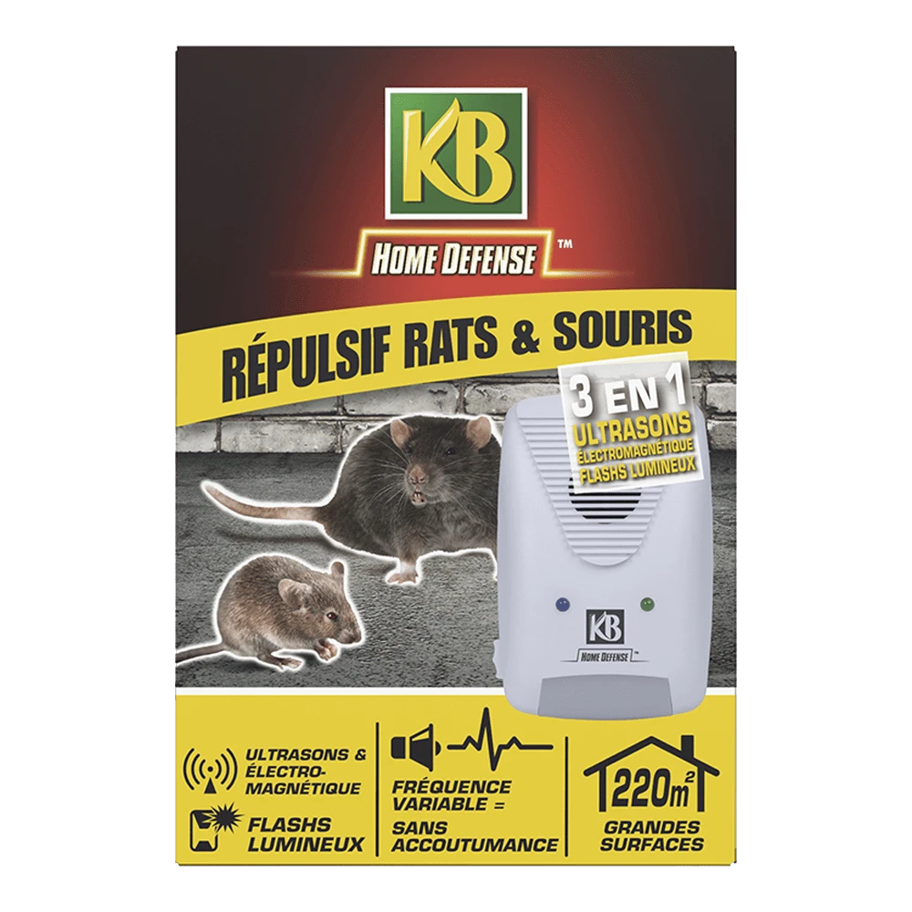 KB Muizenverjager En Rattenverjager 3-in-1 220mu00b2 - Insecten En Ongedierte - Afbeelding 2