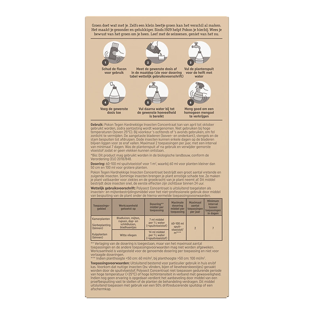 Pokon Bio Tegen Hardnekkige Insecten Polysect Concentraat 175ml - Insecten En Ongedierte - Afbeelding 2