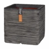 Capi Plantenbak Vierkant Nature Rib NL - L40 X B40 X H40cm - Antraciet