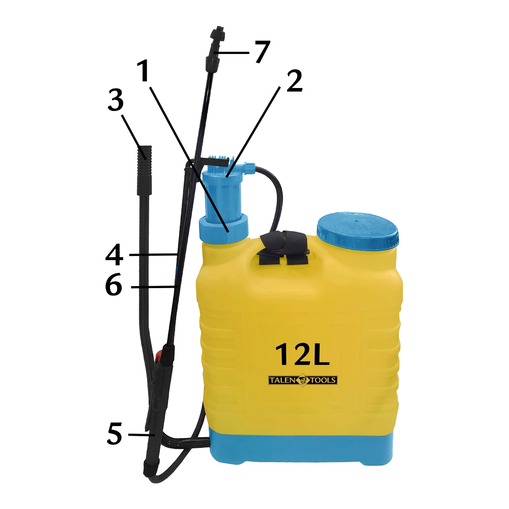 Rugspuit 12 Liter Professioneel - TalenTools - Afbeelding 2
