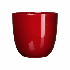 Bloempot Tusca - D28 X H25cm - Donkerrood