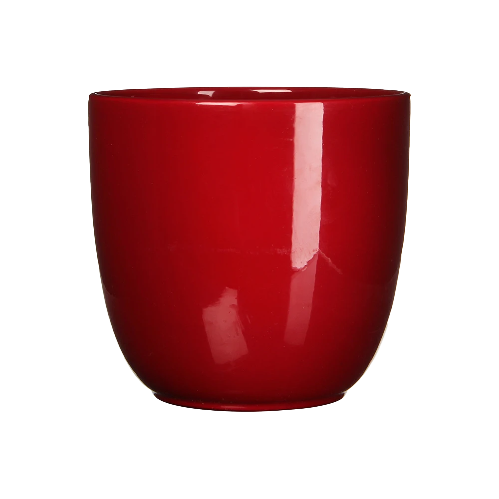 Bloempot Tusca - D28 X H25cm - Donkerrood