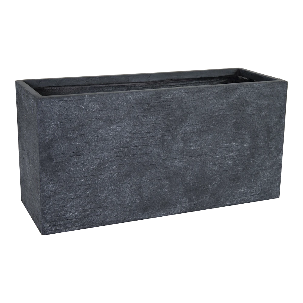 Plantenbak Utah Biguhi - L75 X B27 X H40cm - Donkergrijs