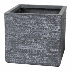 Plantenbak Utah Cubi - L20.5 X B20.5 X H22cm - Donkergrijs