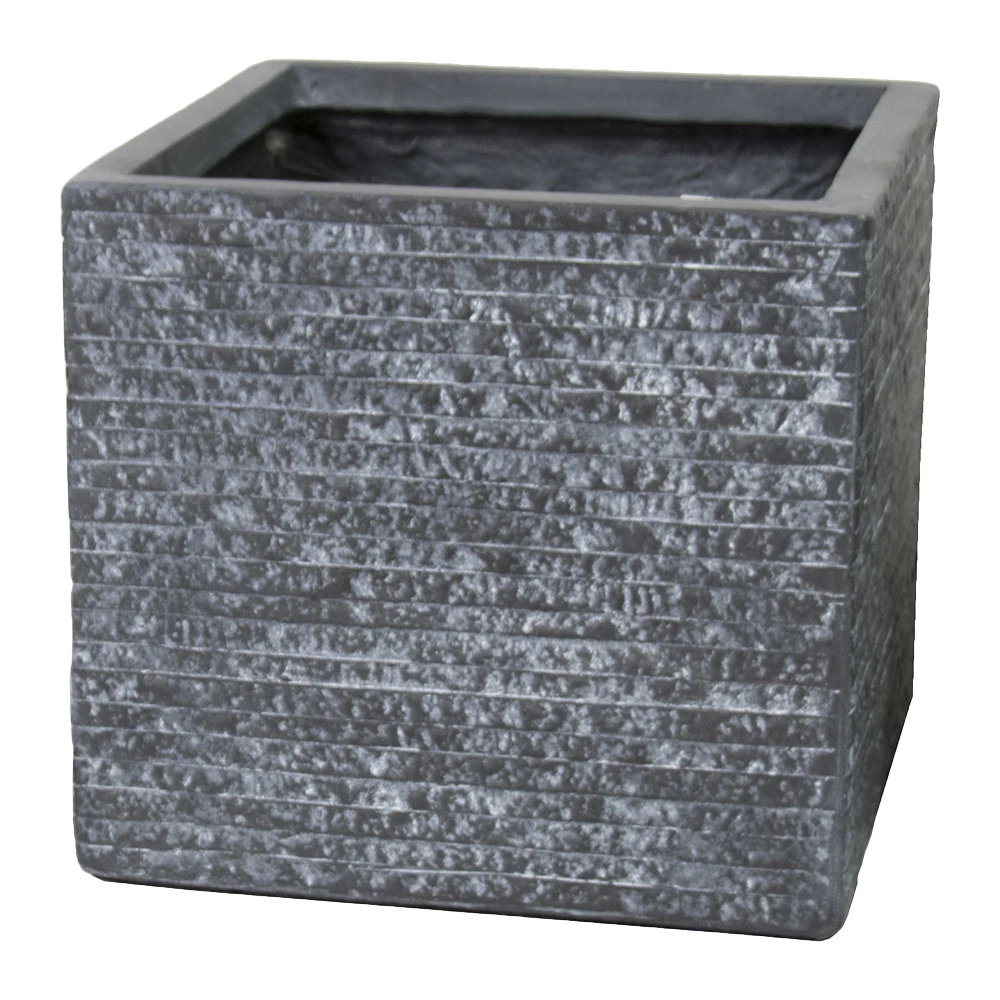Plantenbak Utah Cubi - L44 X B44 X H38.5cm - Donkergrijs