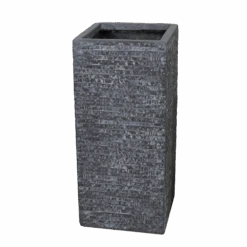 Plantenbak Utah Cubihi - L34 X B34 X H71cm - Donkergrijs