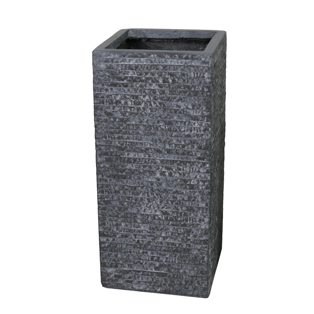 Plantenbak Utah Cubihi - L34 X B34 X H71cm - Donkergrijs