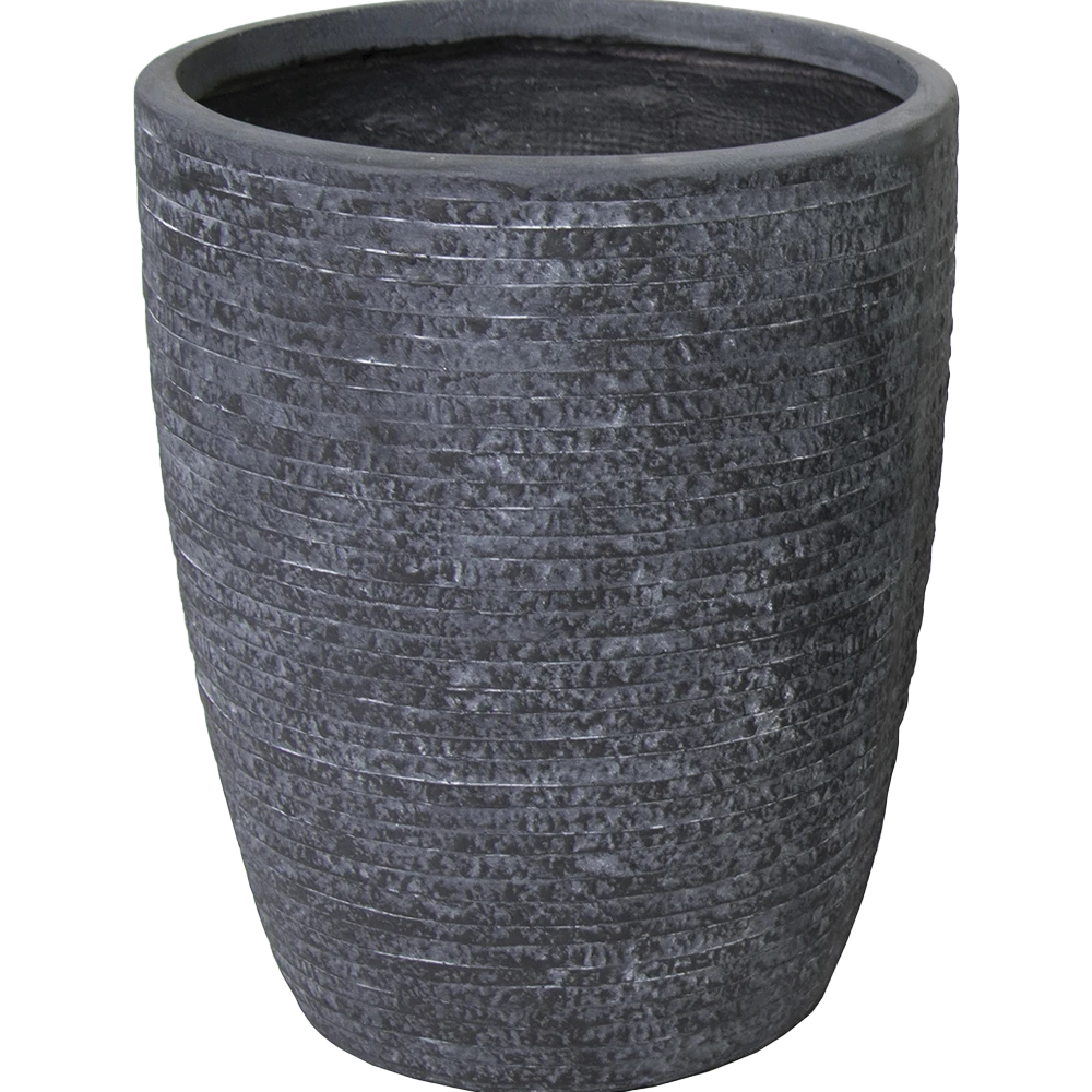 Bloempot Utah Egg High - D28 X H38cm - Donkergrijs