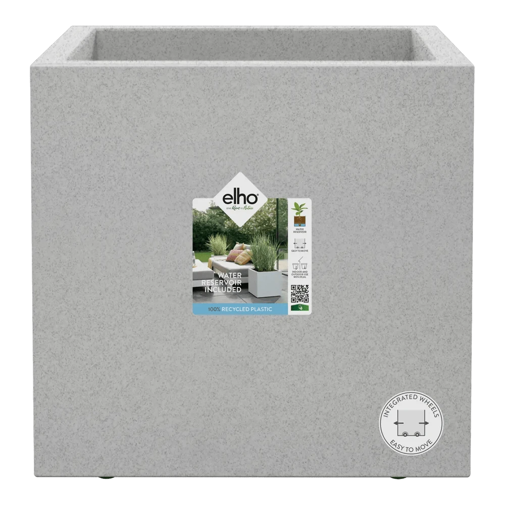 Elho Vivo Next Vierkant Wielen 40cm - Warm Grijs - Afbeelding 5