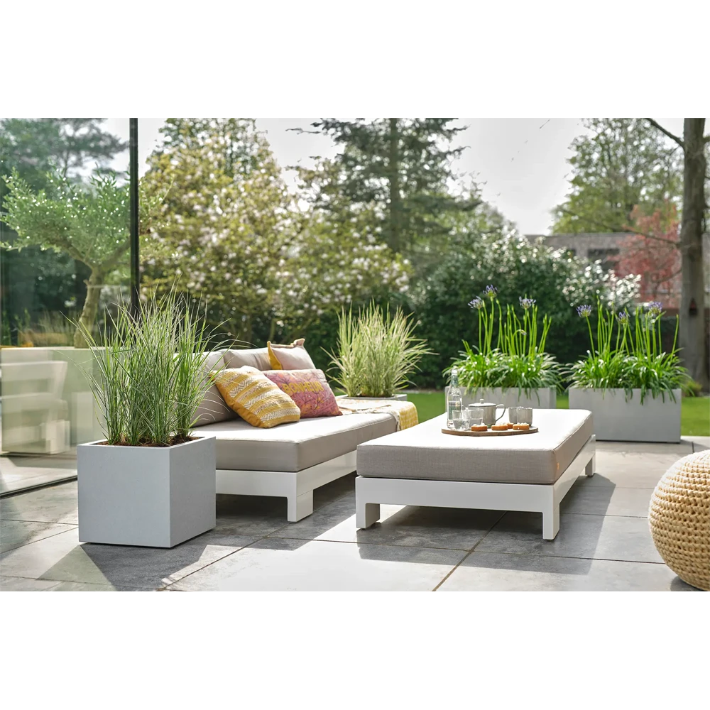 Elho Vivo Next Vierkant Wielen 40cm - Warm Grijs - Afbeelding 7